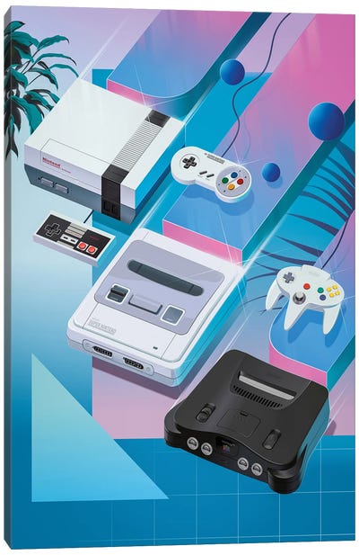 Retro Nintendo Canvas Art Print - Limited Edition Video Game Art