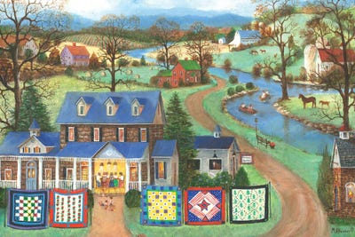 Mary Ann Vessey - Canvas Prints: Rainbow Quilters by Mary Ann Vessey