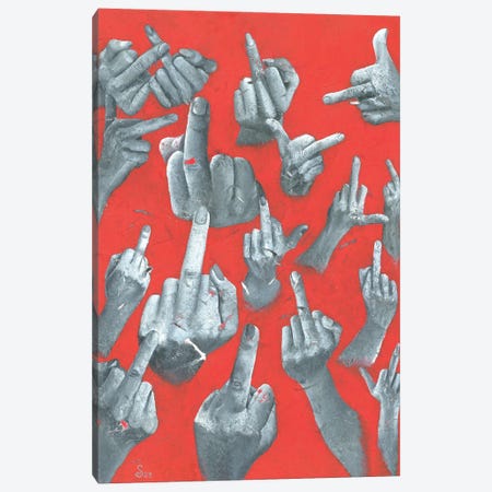 Fuck You Canvas Print #MVZ18} by Margarita Stepanova Canvas Artwork