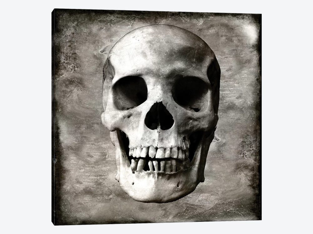 Black And White Dark Creepy Wall Art Large Poster & Canvas Picture Skull Smoke 