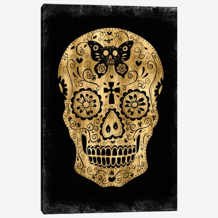 Day Of The Dead In Gold & Black Canvas Print #MWA4} by Martin Wagner Canvas Art Print