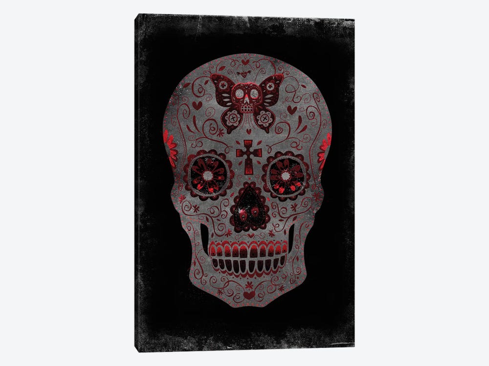 Day Of The Dead In Red 1-piece Canvas Art