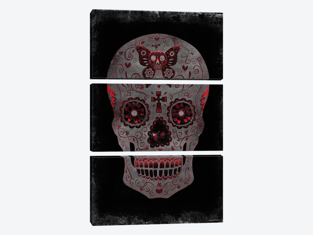 Day Of The Dead In Red by Martin Wagner 3-piece Canvas Artwork