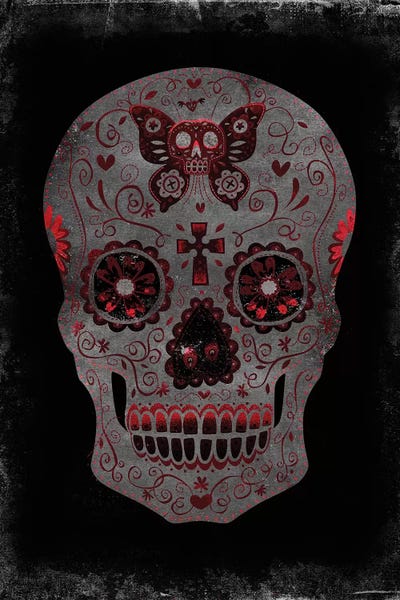 Skulls: Day Of The Dead In Red by Martin Wagner