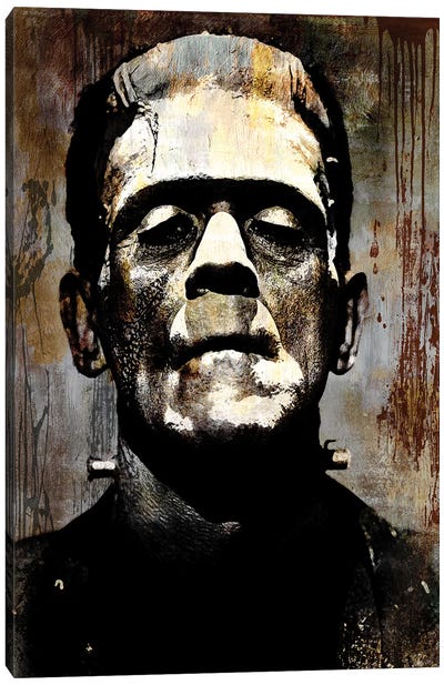Frankenstein I Canvas Art Print - Halloween Art