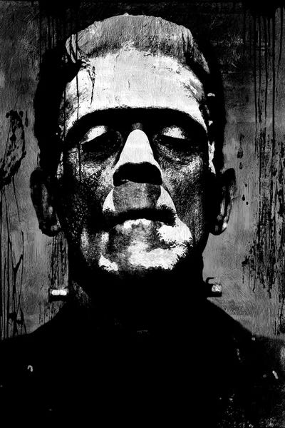 Black & White Pop Culture Art: Frankenstein II by Martin Wagner