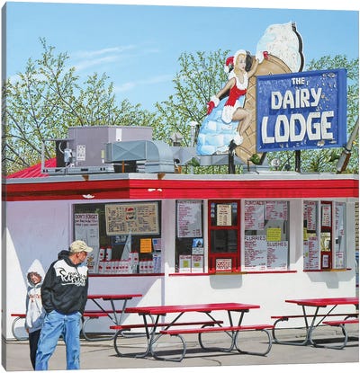 Dairy Lodge Canvas Art Print - Ice Cream & Popsicle Art