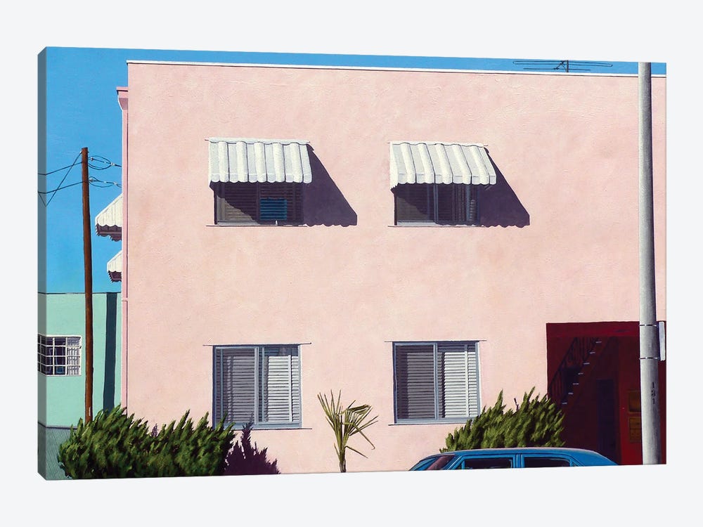 Pink Apartments by Michael Ward 1-piece Canvas Print