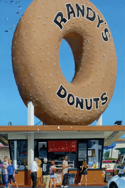 Randy's Donuts by Michael Ward framed canvas print