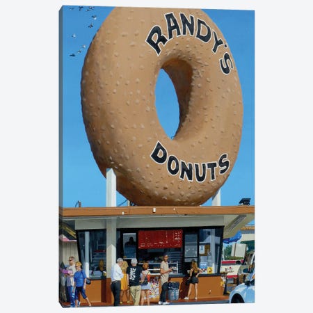 Randy's Donuts Canvas Print #MWD48} by Michael Ward Canvas Artwork