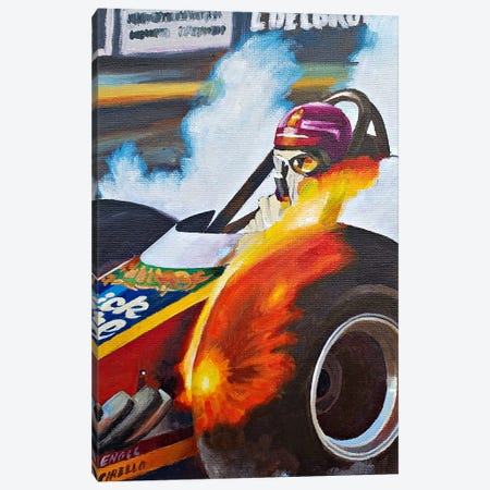 Dragster Canvas Print #MWD64} by Michael Ward Canvas Art Print