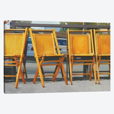 Four Chairs Canvas Print #MWD71} by Michael Ward Art Print