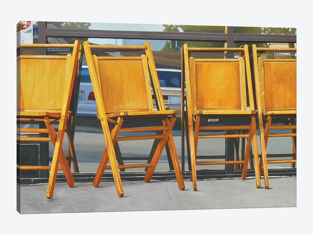 Four Chairs by Michael Ward 1-piece Canvas Wall Art