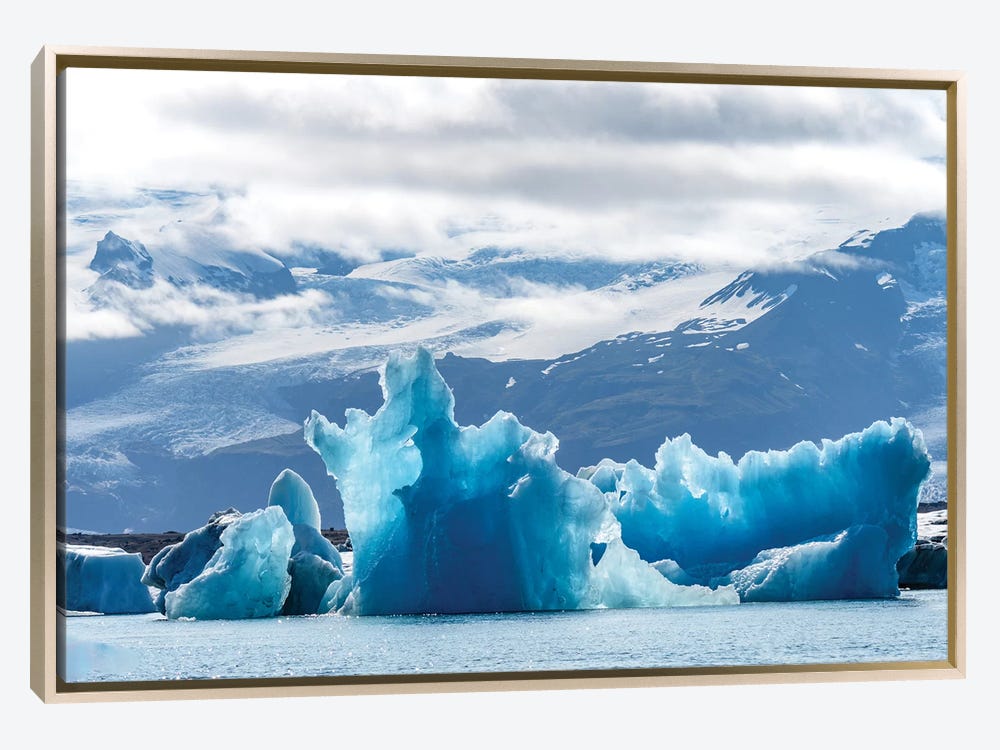 Iceland, Art Form Glaciers - Canvas Bl Print Mark Floating | Williford