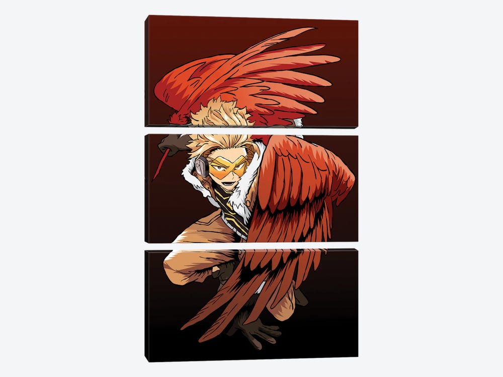 My Hero Academia Hawks by Mounier Wanjak 3-piece Canvas Wall Art