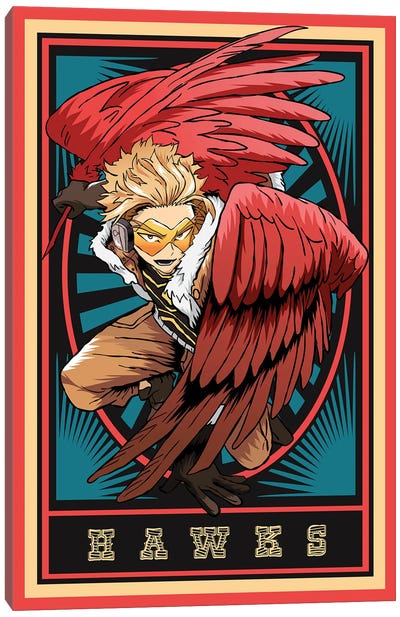 My Hero Academia Hawks III Canvas Art Print - My Hero Academia