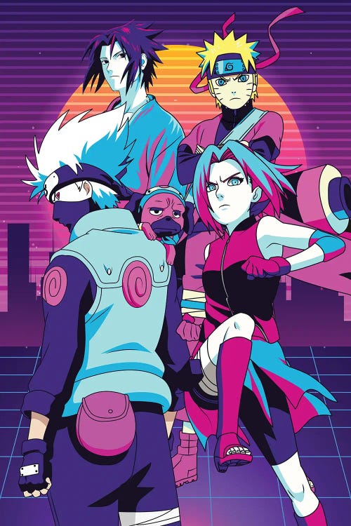 Naruto Team Seven Retro