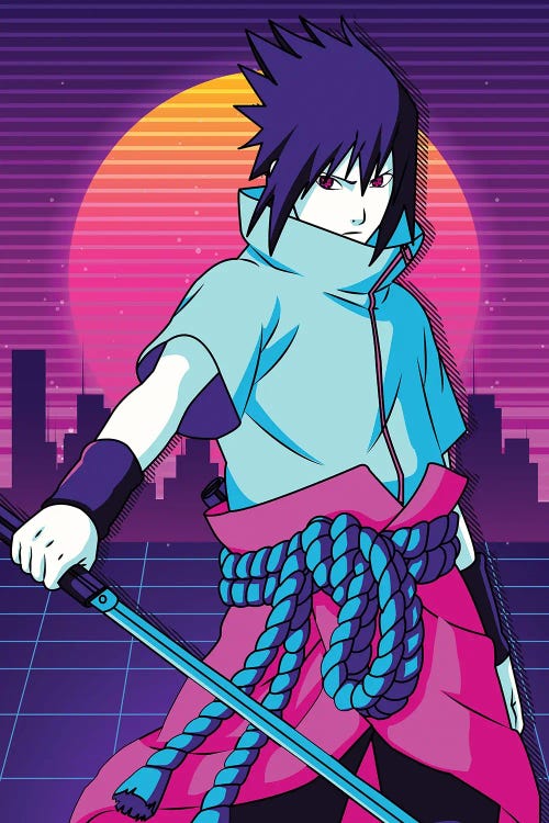 Sasuke Naruto Anime Retro