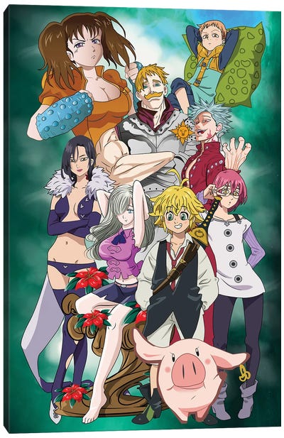 Seven Deadly Sins Anime Canvas Art Print - Merlin