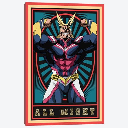 All Might My Hero Academia Canvas Print #MWJ1} by Mounier Wanjak Canvas Print