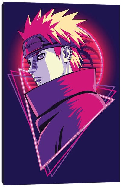 Nagato - Naruto Anime Retro Style Canvas Art Print