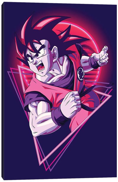 Dragon Ball - Goku Retro Style Canvas Art Print - Mounier Wanjak