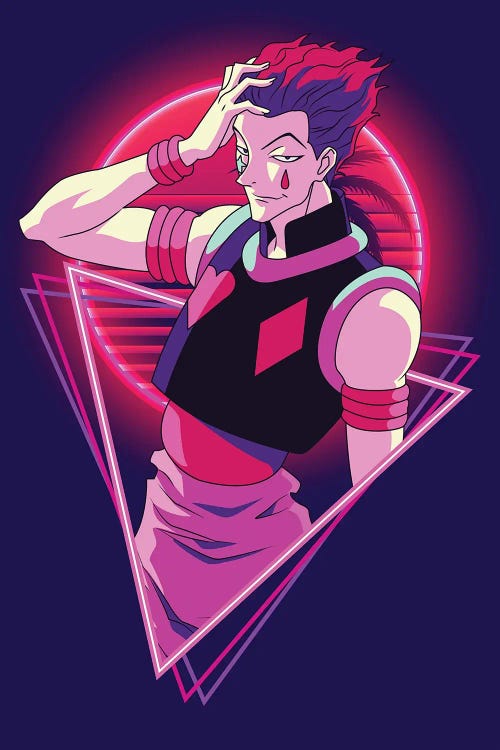 Hunter X Hunter Anime - Hisoka Retro Style