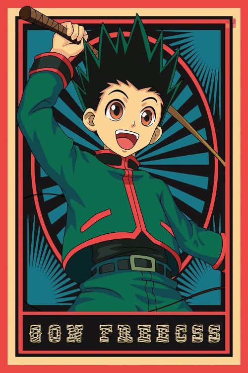 Hunter X Hunter - Gon Freecss - Vintage by Mounier Wanjak wall art