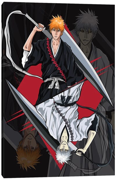 Bleach Anime - Ichigo And Zangetsu Canvas Art Print - Anime & Manga Characters