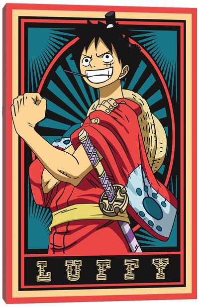 One Piece Anime - Luffy Canvas Art Print - Mounier Wanjak
