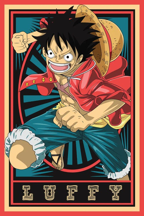 Luffy - One Piece by Mounier Wanjak wall art