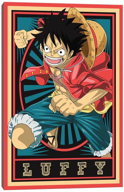 Luffy - One Piece Canvas Art Print - Art by Middle Eastern Artists
