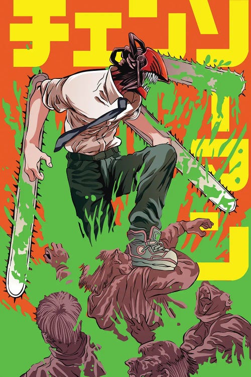 Chainsaw Man Manga Canvas Print by Mounier Wanjak