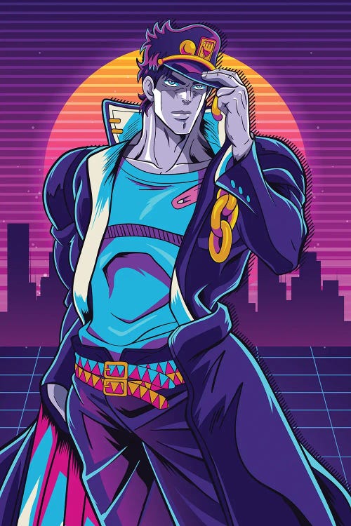 Jojo'S Bizarre Adventure - Jotaro Kujo - 80s Retro