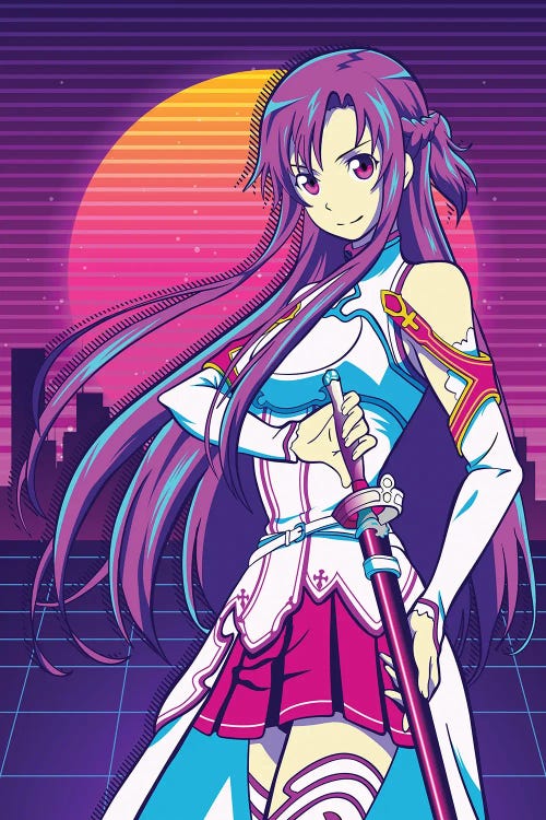 Sword Art Online Anime - Asuna - 80s Retro