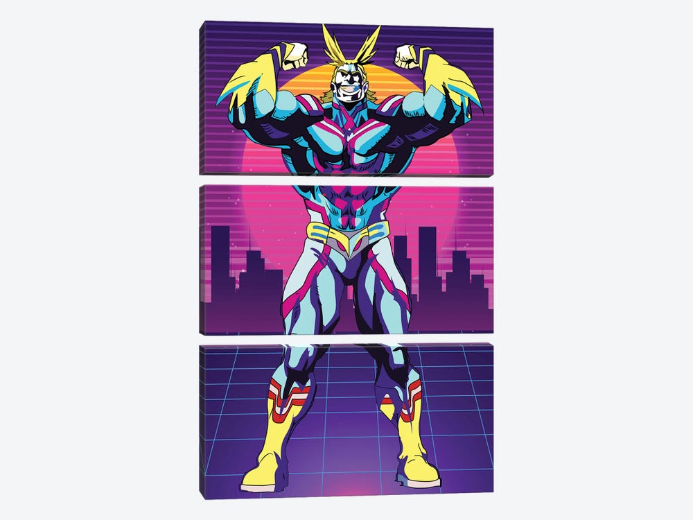 All Might My Hero Academia II by Mounier Wanjak 3-piece Canvas Artwork