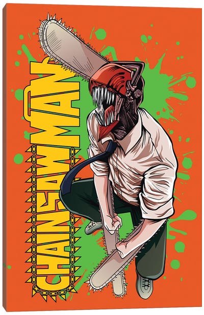Chainsaw Man - Denji Canvas Art Print - Anime & Manga Characters