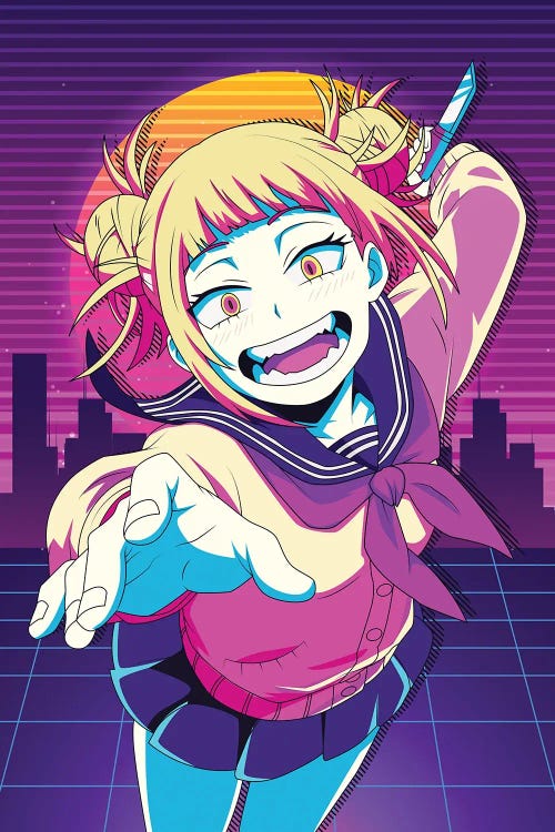 Himiko Toga - My Hero Academia by Mounier Wanjak wall art