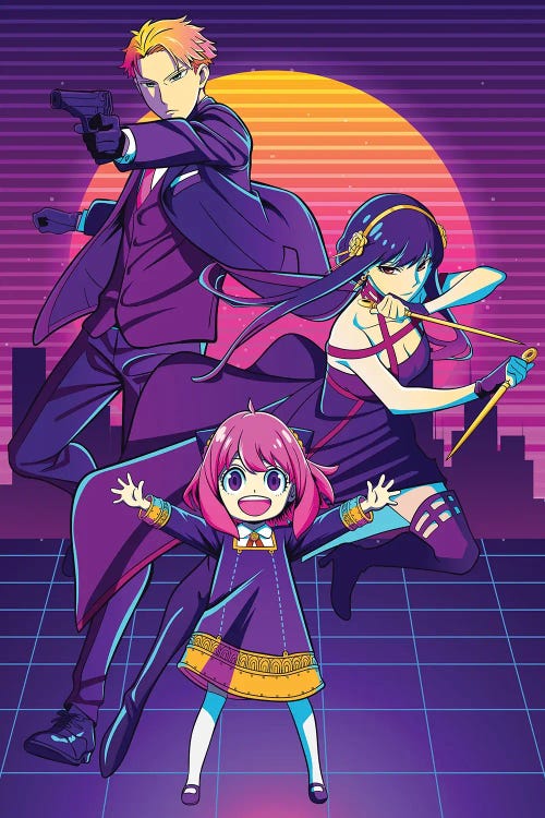 Spy X Family Anime - 80s Retro Style