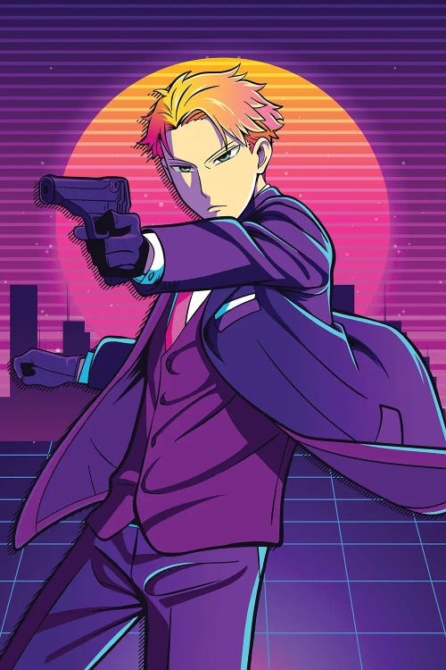 Spy X Family Anime - Loid Forger 80s Retro Style