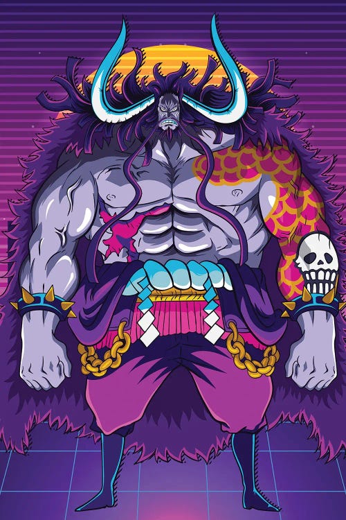 One Piece Anime - Kaido 80s Retro Style