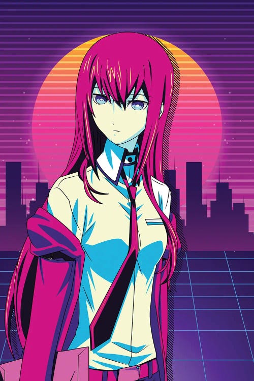 Steins Gate Anime - Makise 80s Retro Style