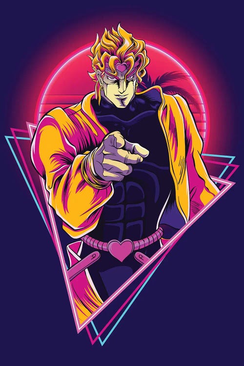 Jojo's Bizarre Adventure Anime - Dio Brando Retro Style