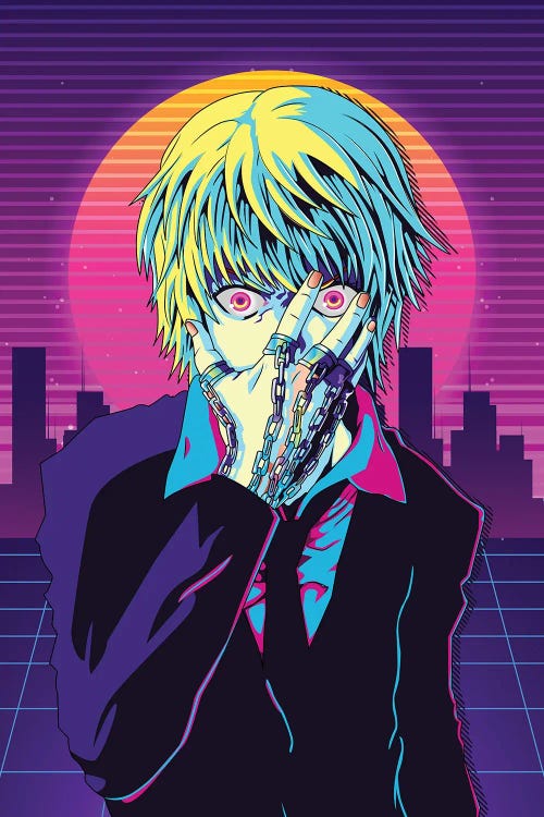 Hunter X Hunter - Kurapika 80s Retro by Mounier Wanjak wall art