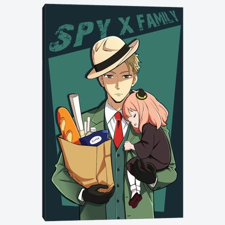 Anime Spy X Family - Loid Forger And Anya Canvas Print #MWJ390} by Mounier Wanjak Art Print