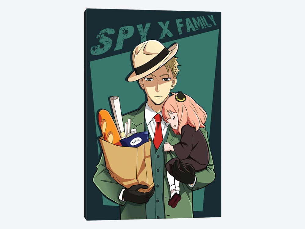 Anime Spy X Family - Loid Forger And Anya by Mounier Wanjak 1-piece Canvas Artwork