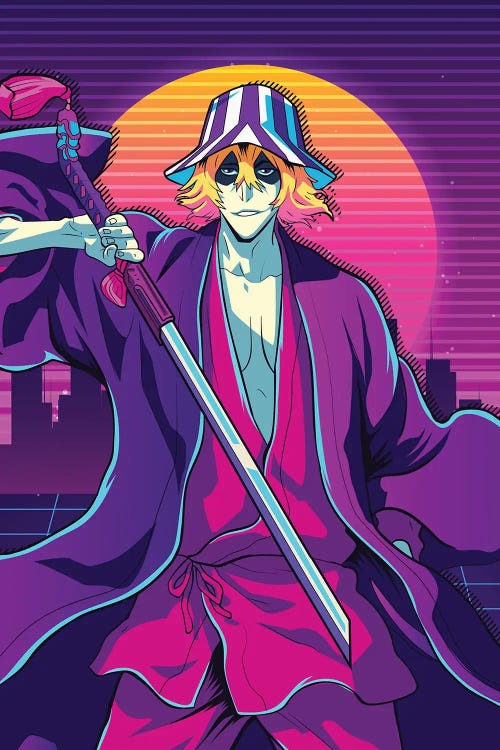 Bleach Anime - Urahara Kisuke 80s Retro