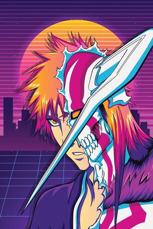 Bleach Anime - Ichigo Retro Style