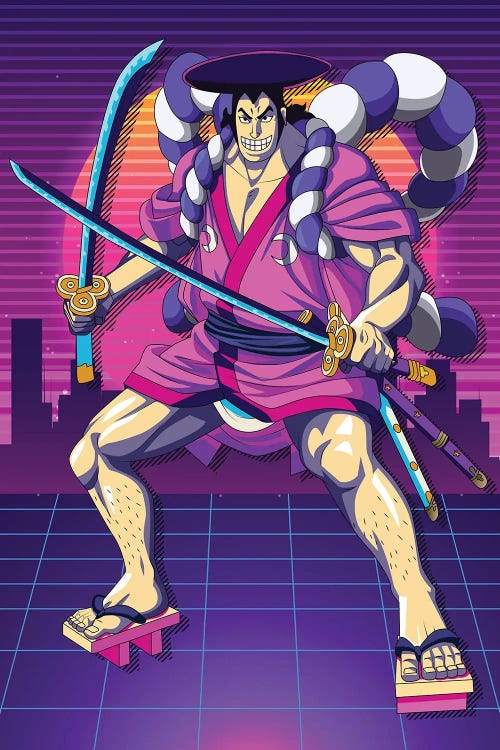 One Piece Anime - Oden Retro Style