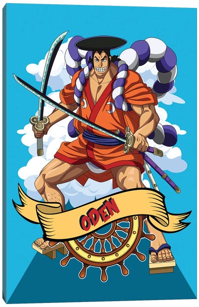 One Piece Anime - Kozuki Oden Canvas Art Print - Mounier Wanjak